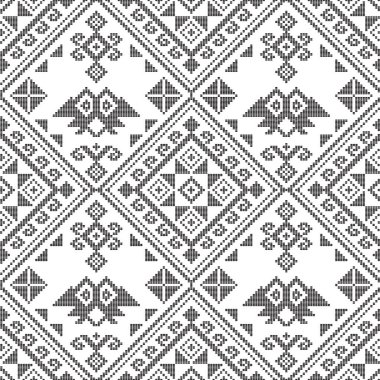 Filipinli halk sanatı - Yakan kumaşı, Filipinler 'den siyah beyaz kumaş desenli geleneksel tekstil ya da kumaş desenli