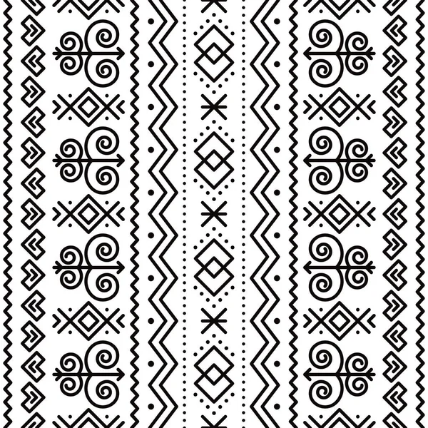Vecteur Art Populaire Tribal Slovaque Motif Géométrique Sans Couture Avec — Image vectorielle