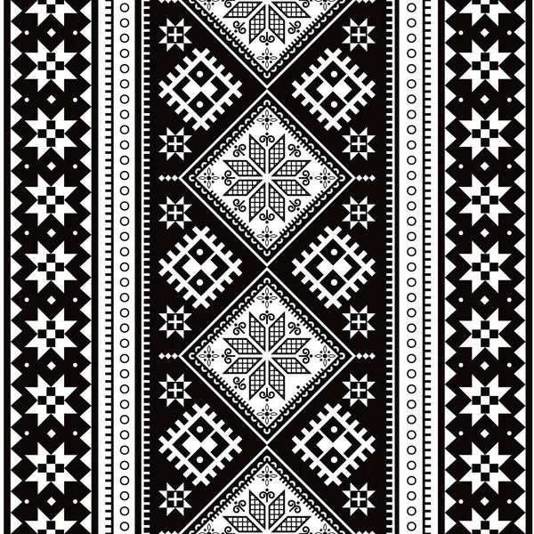 Ukrainian Hutsul Pysanky Vecteur Motif Sans Couture Étoiles Formes Verticales — Image vectorielle