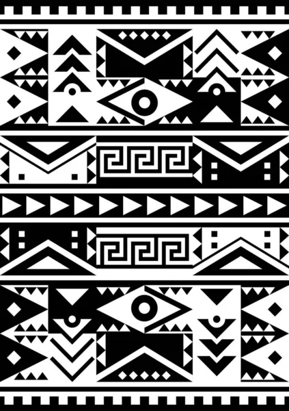 Geometric Tribal Seamless Vector Pattern Peruvian Carpet Style Aztec Textile — Stock Vector