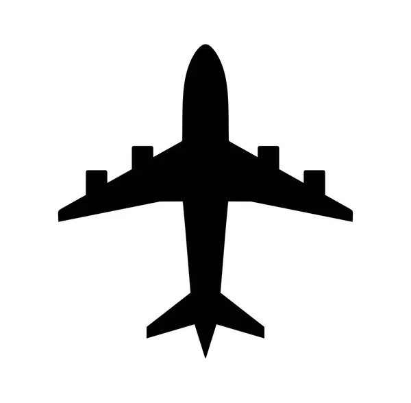 Flygplansikonen Flygplanets Ikon Transport Logotyp Mall — Stock vektor