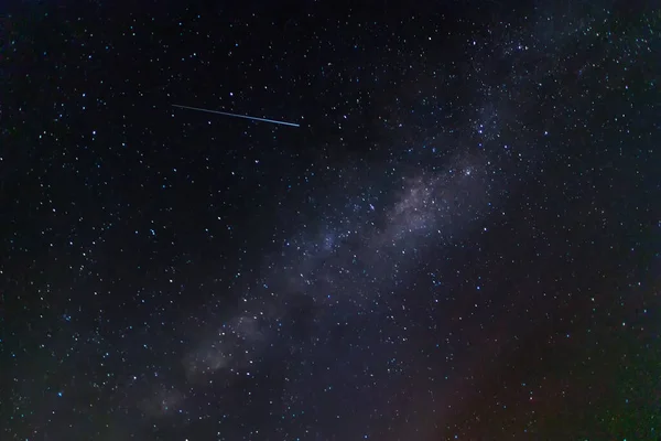 Voie Lactée Galaxie Nuit Image Contient Bruit Grain Une Iso — Photo