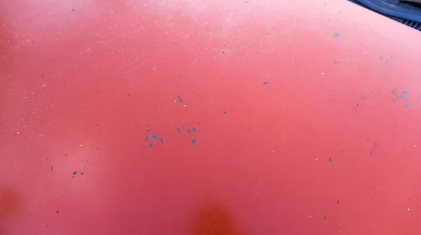 stock image Car hood scratched with deep damage to the paint. Dent car scratch. Crashed car in accident.