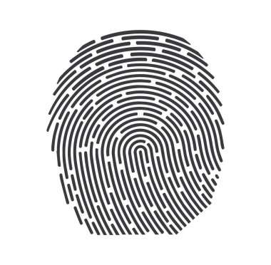 Symbol fingerprint pattern isolated on white background. fingerprint biometric identity and approval. concept of the future of security and password