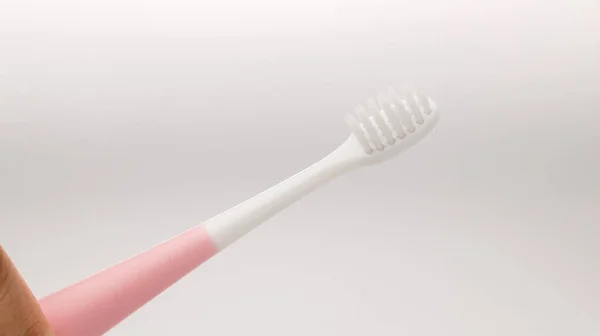 Escova Dentes Cuidados Saúde Bebê Escova Dentes Para Bebê Jovem — Fotografia de Stock