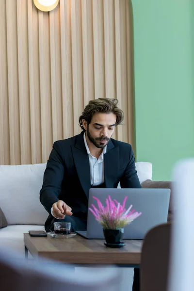 stock image Business portrait. Smart businessman working in modern office. businessman in office.