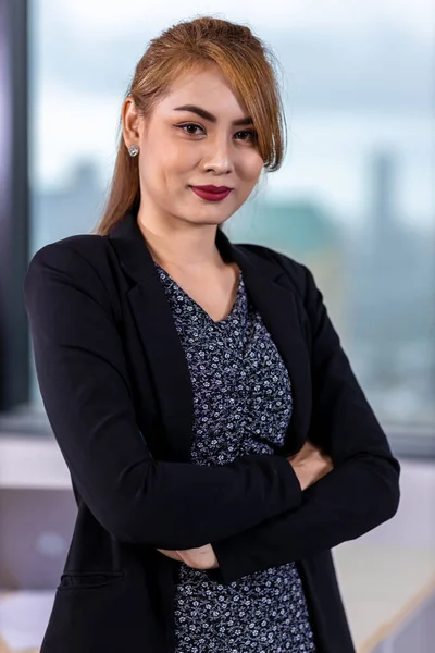 Business Woman Modern Office Women Leader New Company Self Confident — Stock fotografie