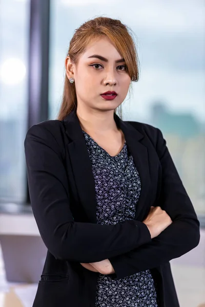 Business Woman Modern Office Women Leader New Company Self Confident — Stock fotografie