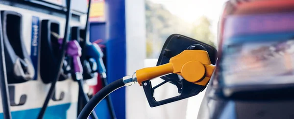 Refill Filling Oil Gas Fuel Station Gas Station Refueling Fill — Stock Photo, Image