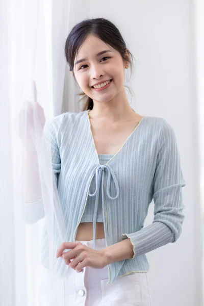 Retrato Bela Jovem Mulher Asiática Jovem Mulher Asiática Modelo Asiático — Fotografia de Stock