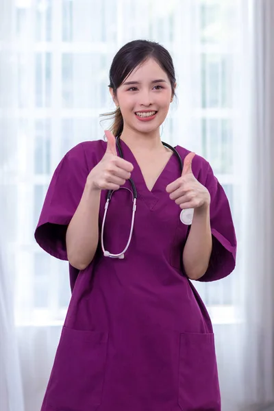 Portrait Woman Healthcare Worker Woman Pharmacist Stethoscope Her Job Nursing — 스톡 사진