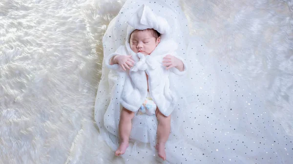 Newborn Sleeping Newborn Babies Sleep Bed Lovely Sleep Newborns Babies — Stock Photo, Image