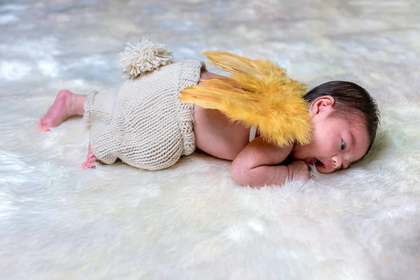 Recém Nascido Dormir Bebês Recém Nascidos Dormem Cama Adorável Sono — Fotografia de Stock