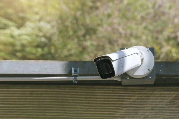 Sistema Vigilância Câmeras Cctv Segurança Line Livre Casa Uma Noite — Fotografia de Stock
