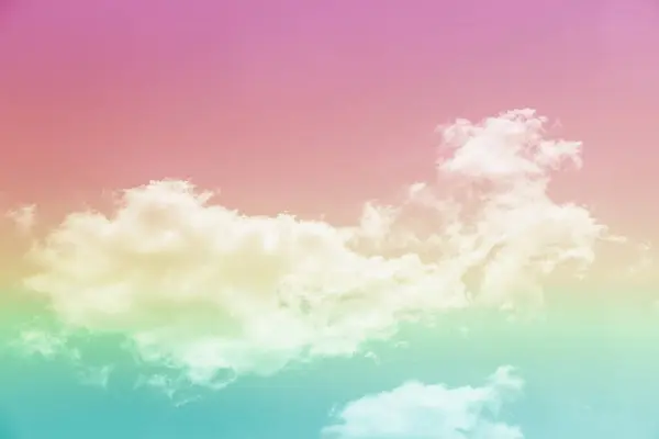 Himmel Och Moln Bakgrund Med Pastell Färg Sky Moln Bakgrund — Stockfoto