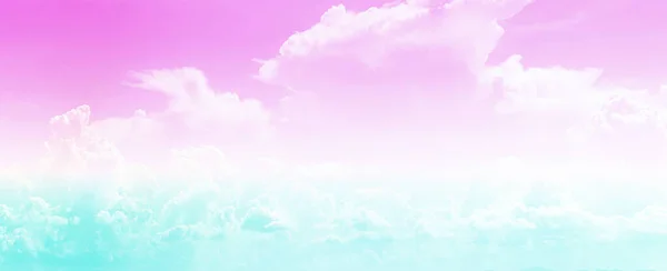 Himmel Und Wolkenhintergrund Pastellfarbe Himmel Wolke Hintergrund Mit Einem Pastellfarbenen — Stockfoto