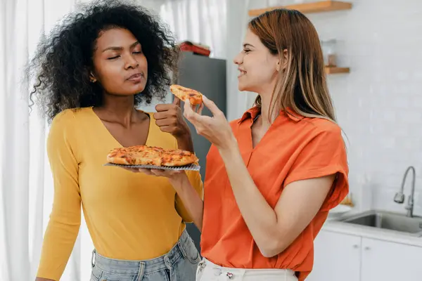 stock image Pride LGBT Family at the kitchen Happy face. Preparing family dinner at home. Happy smiling family having fun cooking at kitchen together. Family lifestyle. Happy together cooking on kitchen.