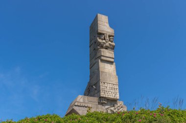 Polonyalı savunucuların anısına Westerplatte Anıtı. Westerplatte Muharebesi, Almanya 'nın Polonya, 2. Dünya Savaşı, Gdansk, Polonya işgalinin ilk muharebelerinden biriydi.