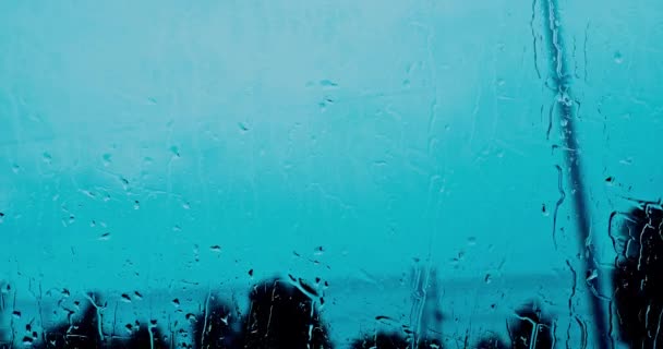 Při Jízdě Autem Můžete Vidět Déšť Padající Čelní Sklo Kapky — Stock video