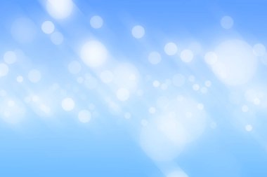 Yumuşak bokeh efektlerini ışık ışınlarıyla birleştiren sakin, açık mavi bir arkaplan.