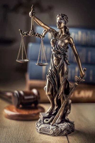 Statut Spravedlnosti Právních Knih Pozadí — Stock fotografie
