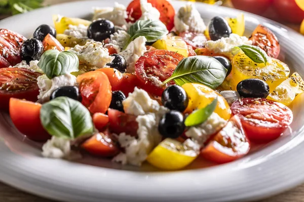 Vegetable Food Mozzarella Cheese Named Caprese Salad — Stock Photo, Image