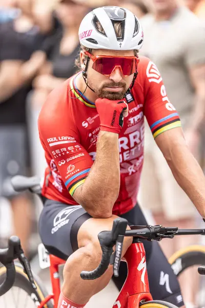 Liptovsky Mikulas, Slovakya. 30 Haziran. 2024. Peter Sagan Slovakya Turu 'nun başlamasını bekliyor..