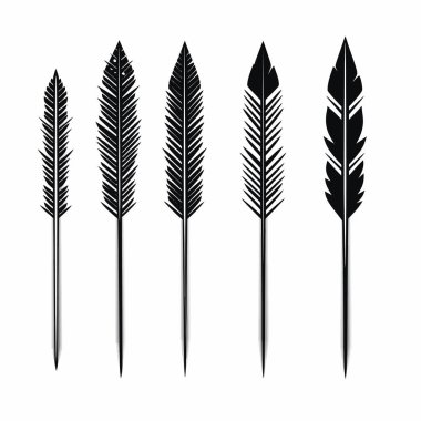 Tüylü Ok Tasarım Elementleri Koleksiyonu