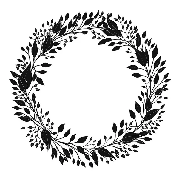 サークルフレームの花植物の花のデザイン要素 — ストックベクタ
