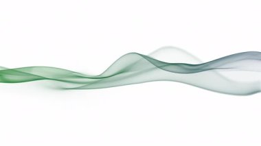 Yeşil ve Mavi Renklerle Yavaş Döngülü Dalga Çizgileri