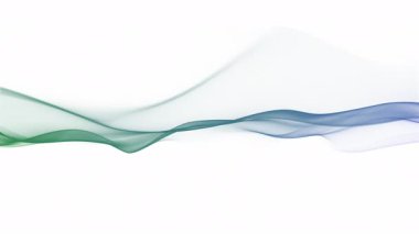 Yeşil ve Mavi Renklerle Yavaş Döngülü Dalga Çizgileri