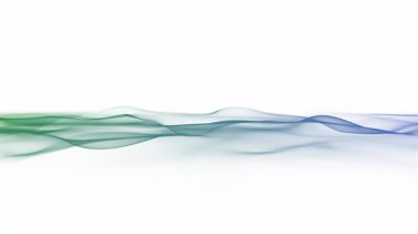 Yeşil ve Mavi Renklerle Yavaş Döngülü Dalga Çizgileri