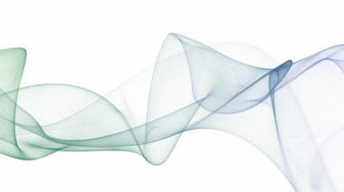 Yeşil ve Mavi Renklerle Yavaş Döngülü Dalga Çizgileri