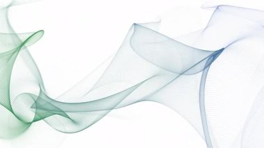 Yeşil ve Mavi Renklerle Yavaş Döngülü Dalga Çizgileri