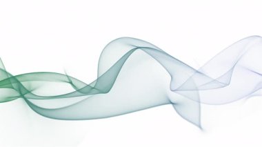 Yeşil ve Mavi Renklerle Yavaş Döngülü Dalga Çizgileri