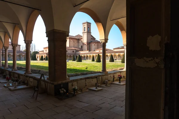 Ferrara Italia Marzo 2022 Paseando Dentro Del Monumental Cementerio Casa —  Fotos de Stock