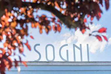 Tresigallo,Italy-may 2, 2021:strollin among the historical buildings in Tresigallo during a cloudy day