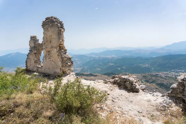 Calascio Italy August 2021 Particular Ruins Rocca Calascio Sunny Day — Photo