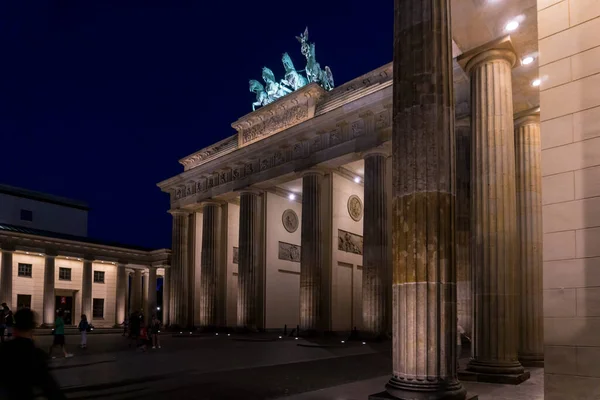 Berlin Germany August 2022 Particular Illuminated Brandeburg Gate Night — Stock Photo, Image