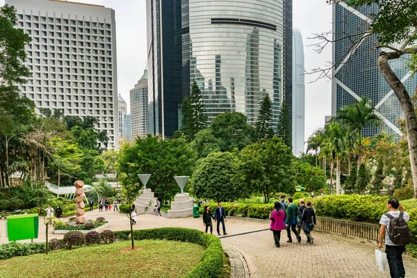 Гонконг Березня 2019 Року Люди Всередині Парку Гонконгу Міського Парку — стокове фото