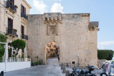 Syracuse, Italy-May 9, 2022:View of the city of Syracuse during a sunny day