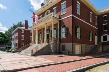 Salem, ABD - 11 Ağustos 2019: Güneşli bir günde Salem 'deki Özel Ev