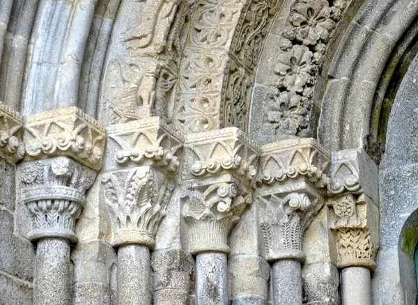 Romanische Bögen Des Portals Des Klosters Pombeiro Felgueiras Portugal — Stockfoto
