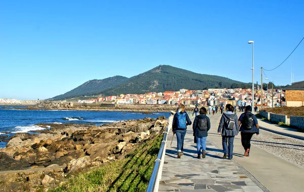 ポルトガル海岸道路の巡礼者サンティアゴ コンポステーラ ガリシア — ストック写真