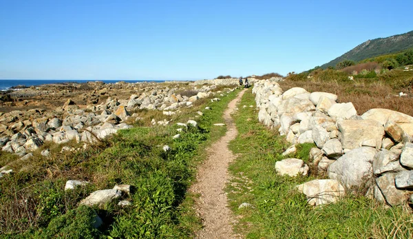 Portugalská Cesta Svatého Jakuba Podél Pobřeží Galicii — Stock fotografie