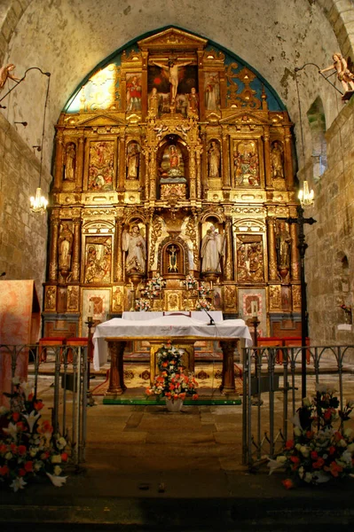 Dentro Del Monasterio Oia Galicia Camino Portugués Santiago Largo Costa —  Fotos de Stock
