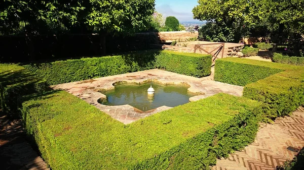 Granada Daki Allambra Bahçeleri Spanyol Endülüs — Stok fotoğraf