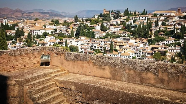 Vista Panorâmica Granada Allambra Espanha — Fotografia de Stock