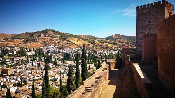 Panoramiczny Widok Granadę Allambry Hiszpania — Zdjęcie stockowe