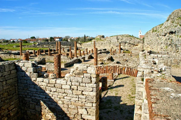 Domus Cantaber Reruntuhan Romawi Conimbriga Portugal — Stok Foto